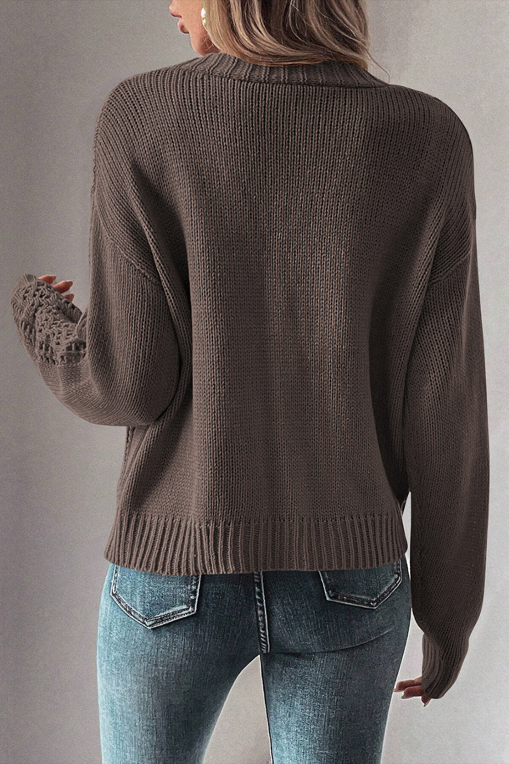 The Hazel Cardigan-Mocha